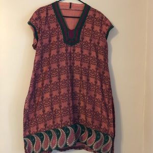 Traditional Sari with matching green pants size 16